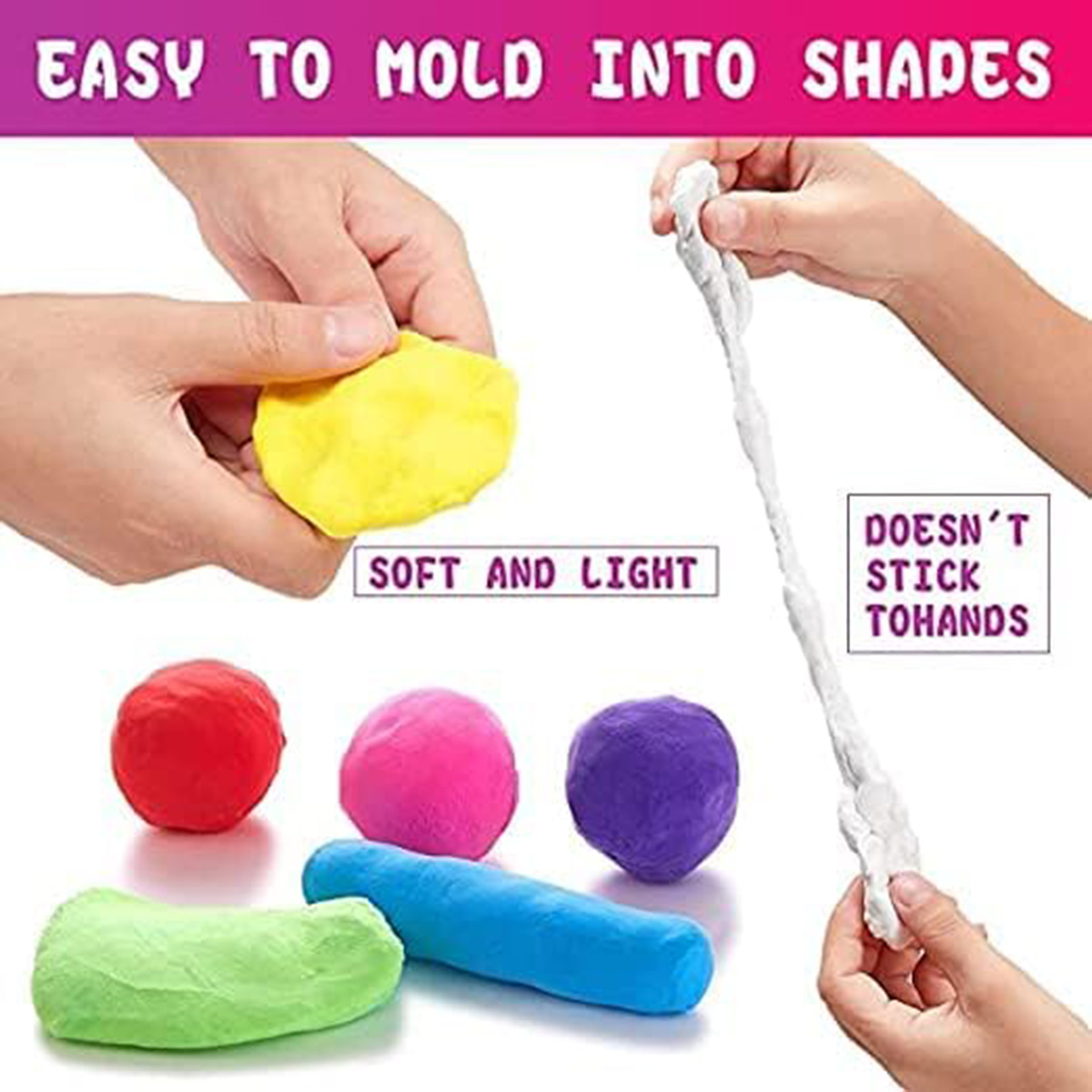 12 Colors Soft Super Light Clay Modeling Air Dry Clay For DIY Handmade Toys. 