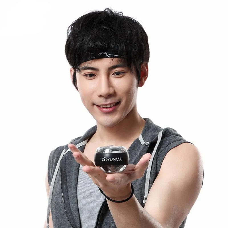 Yunmai Anti-stress Wrist Trainer LED Gyroball Essential Spinner Gyroscopic Forearm Exerciser Gyro Ball. 