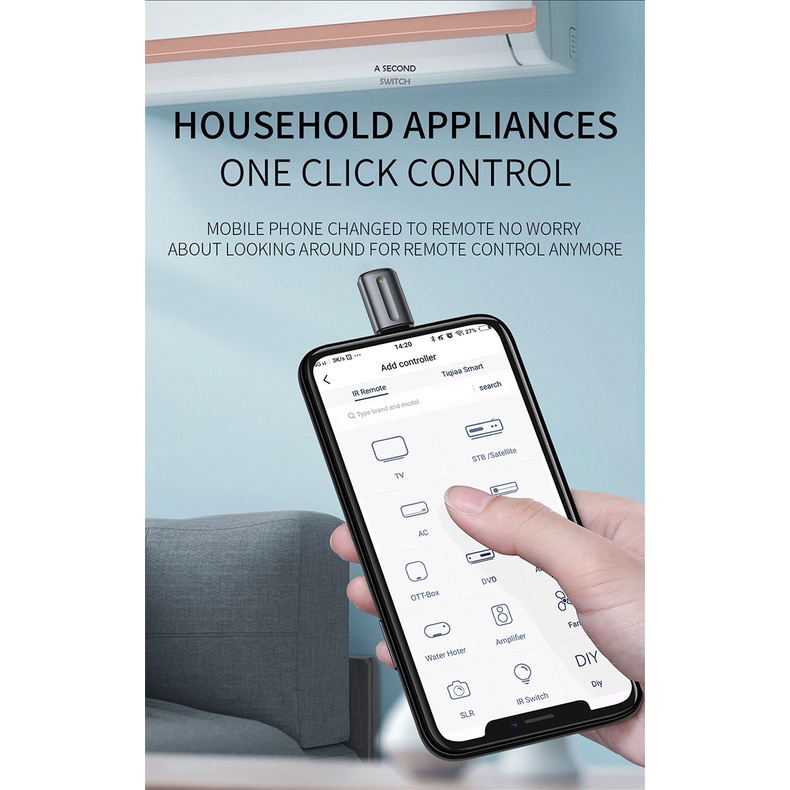 Joyroom IR Appliances Wireless Infrared Remote Control Adapter Infrared Phone Transmitter for type-c. 