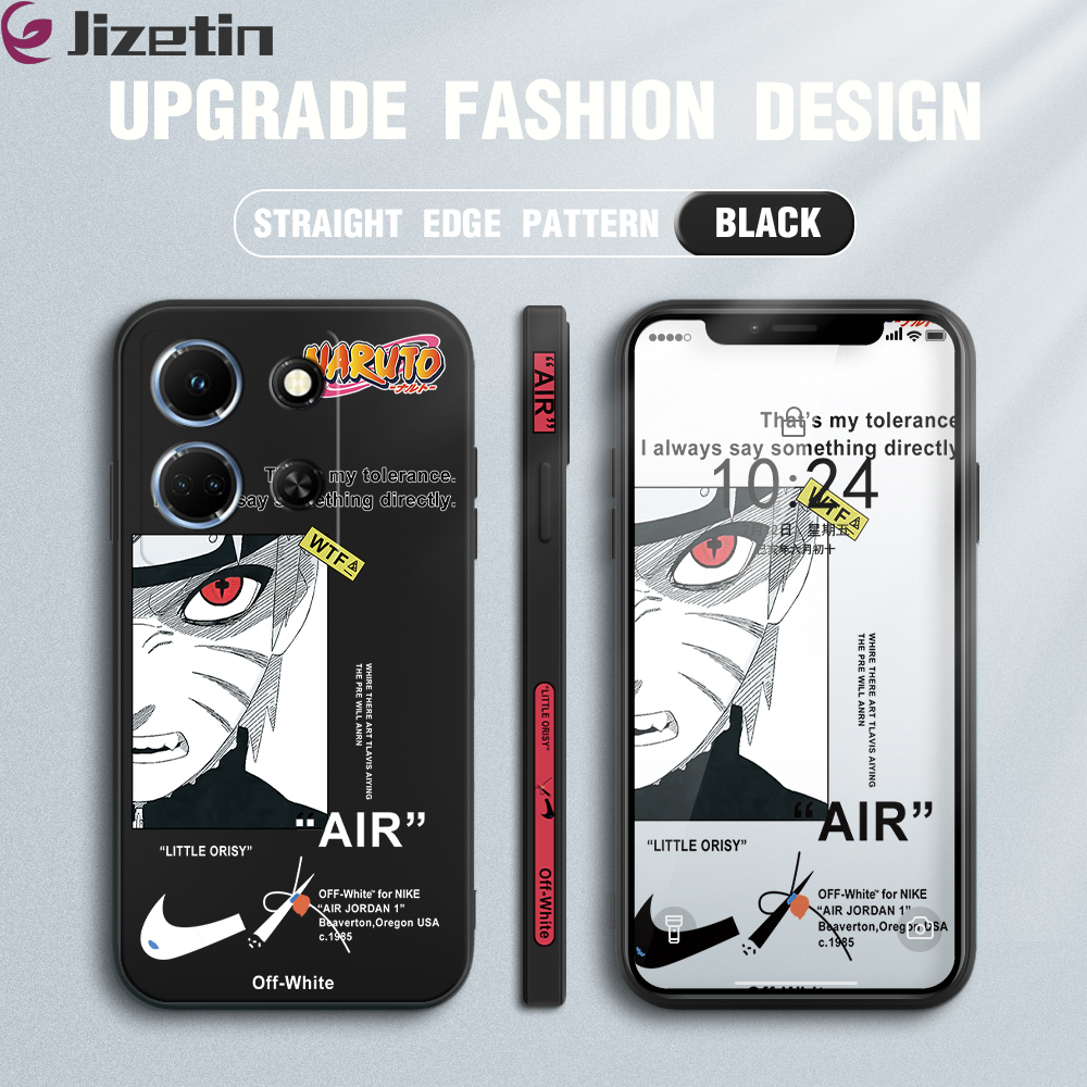 Jizetin for Infinix Note 30 / Note 30 5G Back Cover Anime Uzumaki Naruto Design Side Pattern Silicone Phone Case Square Camera Protective Phone Cases. 