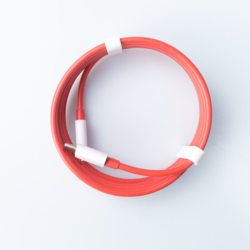 Warp Charge Type-C To Type-C Cable Compatible With OnePlus & All Smartphone - 100cm (Red,White