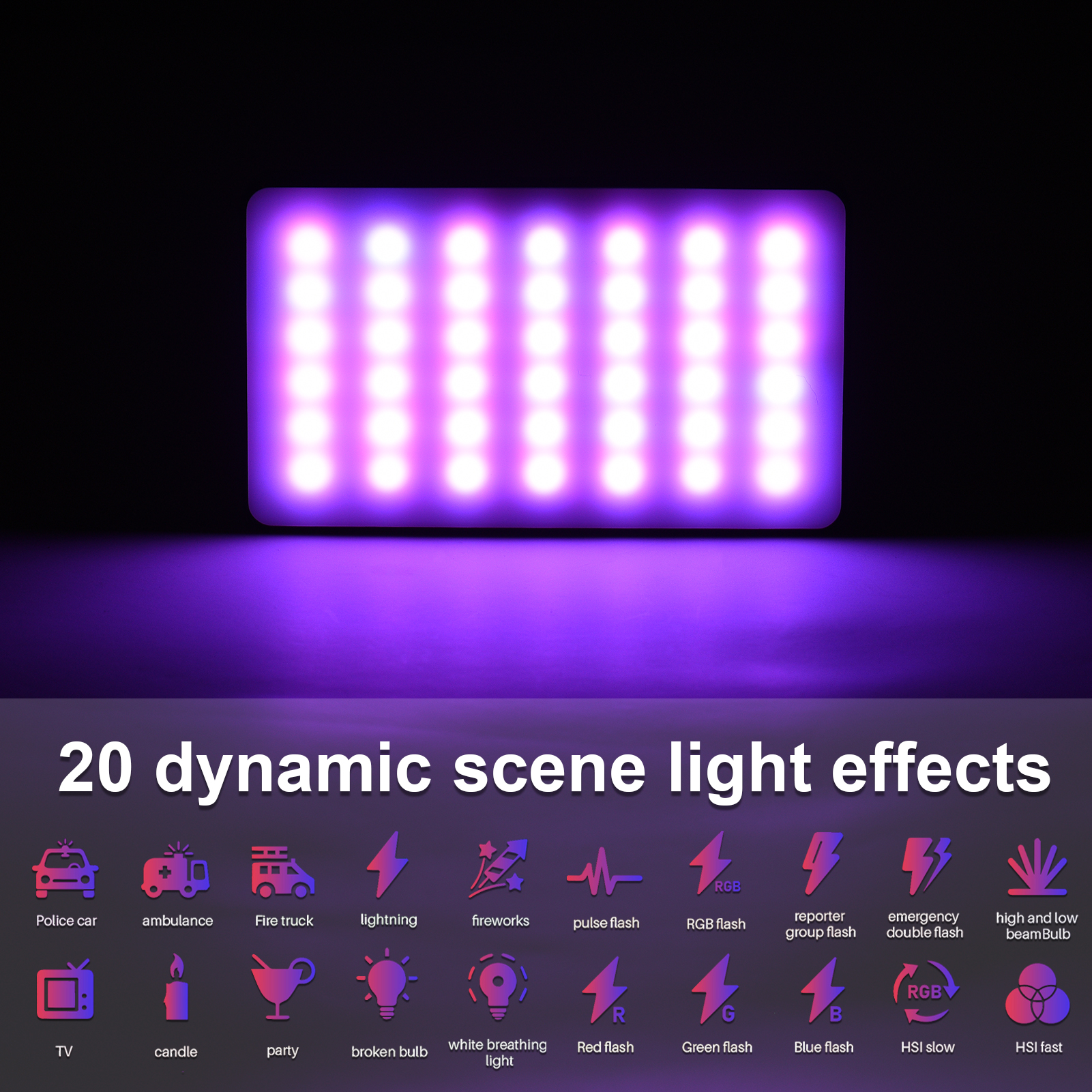 Andoer W140 RGB LED Video işığı şarj edilebilir fotoğraf dolgu işığı CRI95 + 2500K-9000K kısılabilir Vlog için LCD ekran ile. 