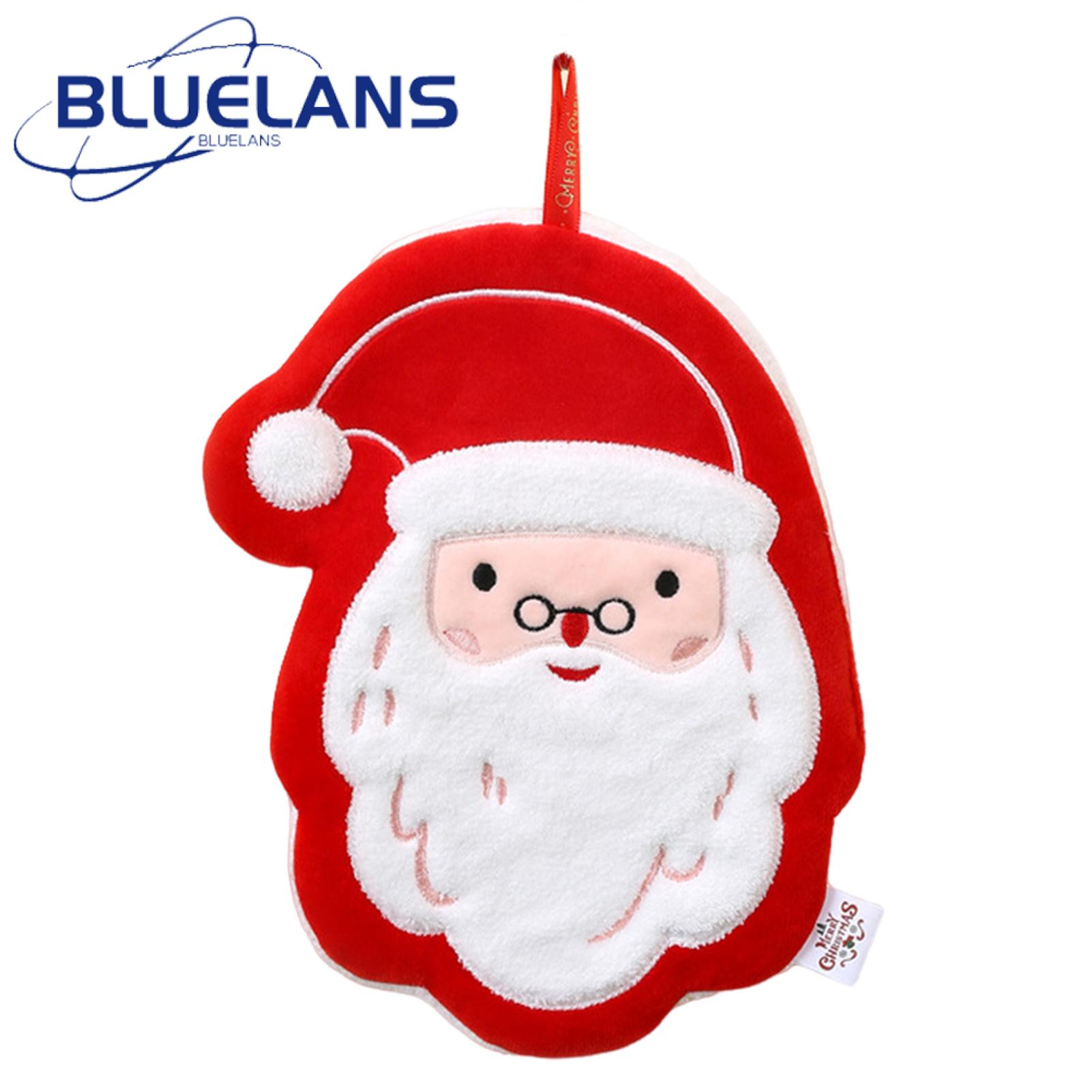 Absorbent Coral Fleece Towel Christmas Hand Towel Festive Santa Tree Bell Glove Snowman Elk Design Soft Coral Fleece Quick Drying Absorbent Kitchen Bathroom Supplies