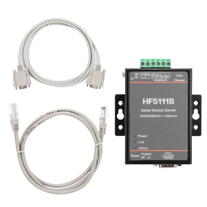 HF-5111B Serial Server 3-in-1 RJ45 RS232/RS485/RS422 to Ethernet DTU. 