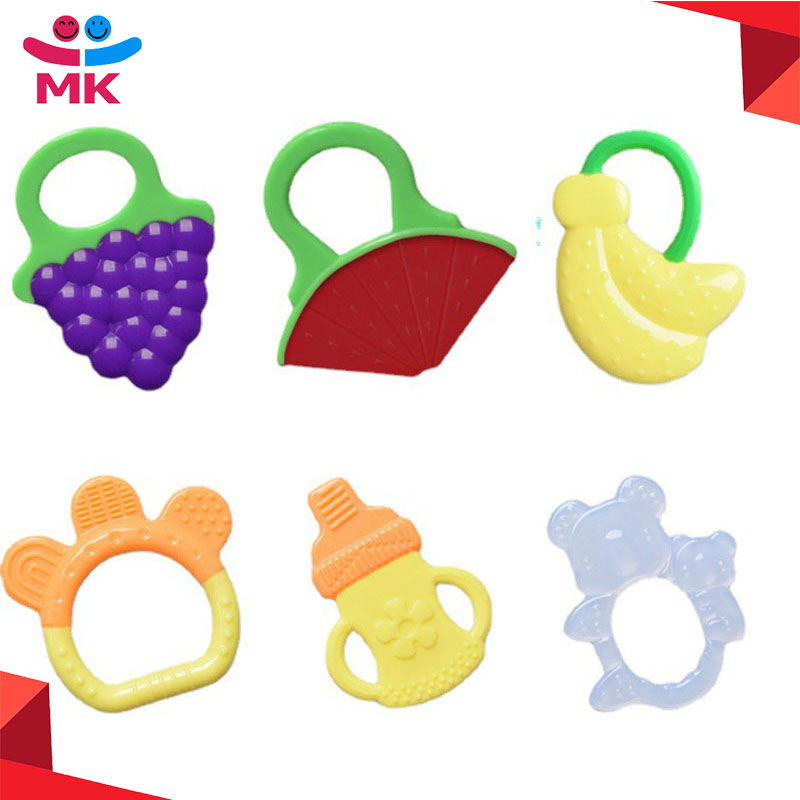 Baby Silicone Teethers High Temperature Resistance Freezer Safe Organic Infant FruitTeether Toy Soft & Textured for Natural Brain Development Baby Teething Toys