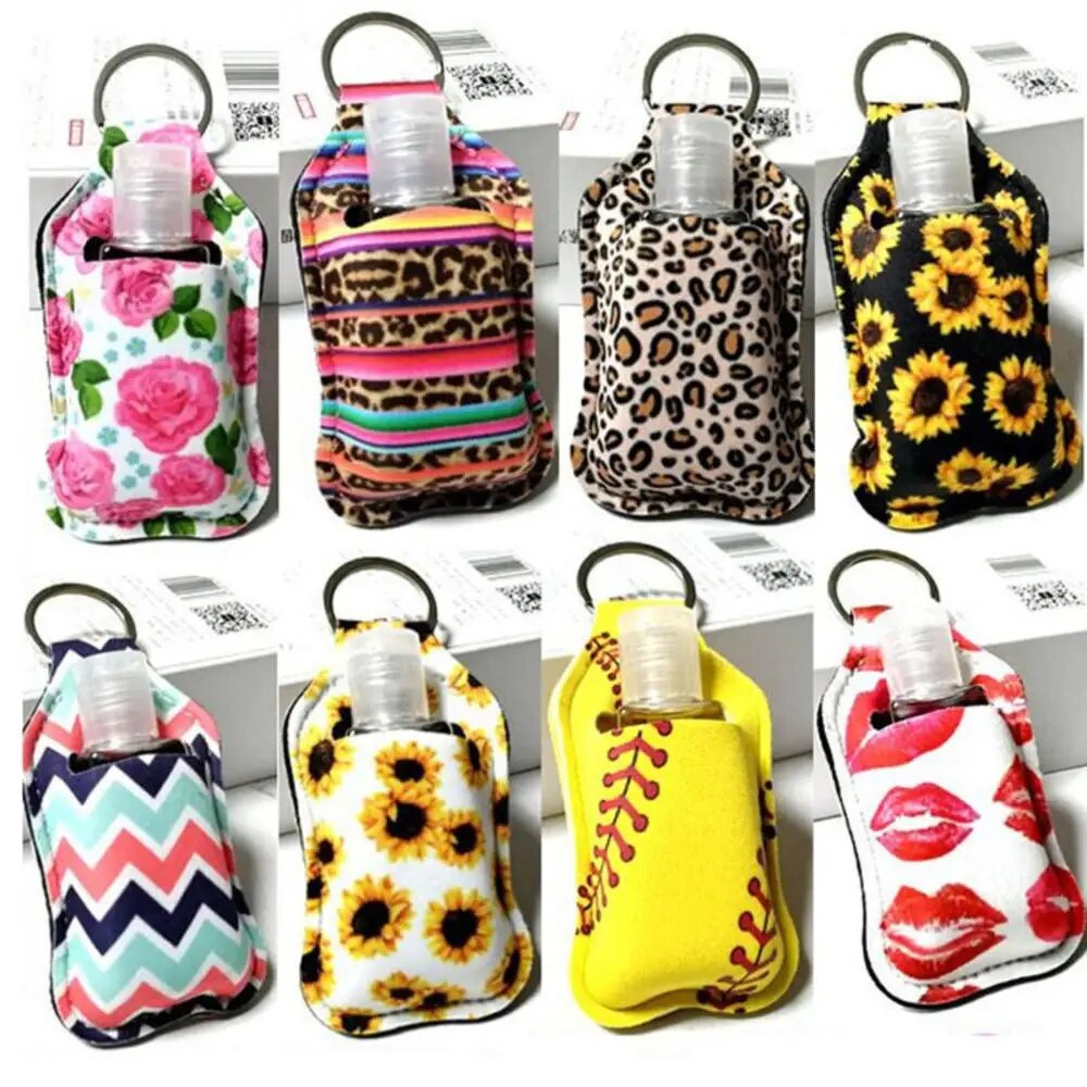 Hand Sanitizer Bottle Keychain Holder 30ml Travel Flip Cap Refillable Bottle Reusable Lid Container Bottles With Keychain. 