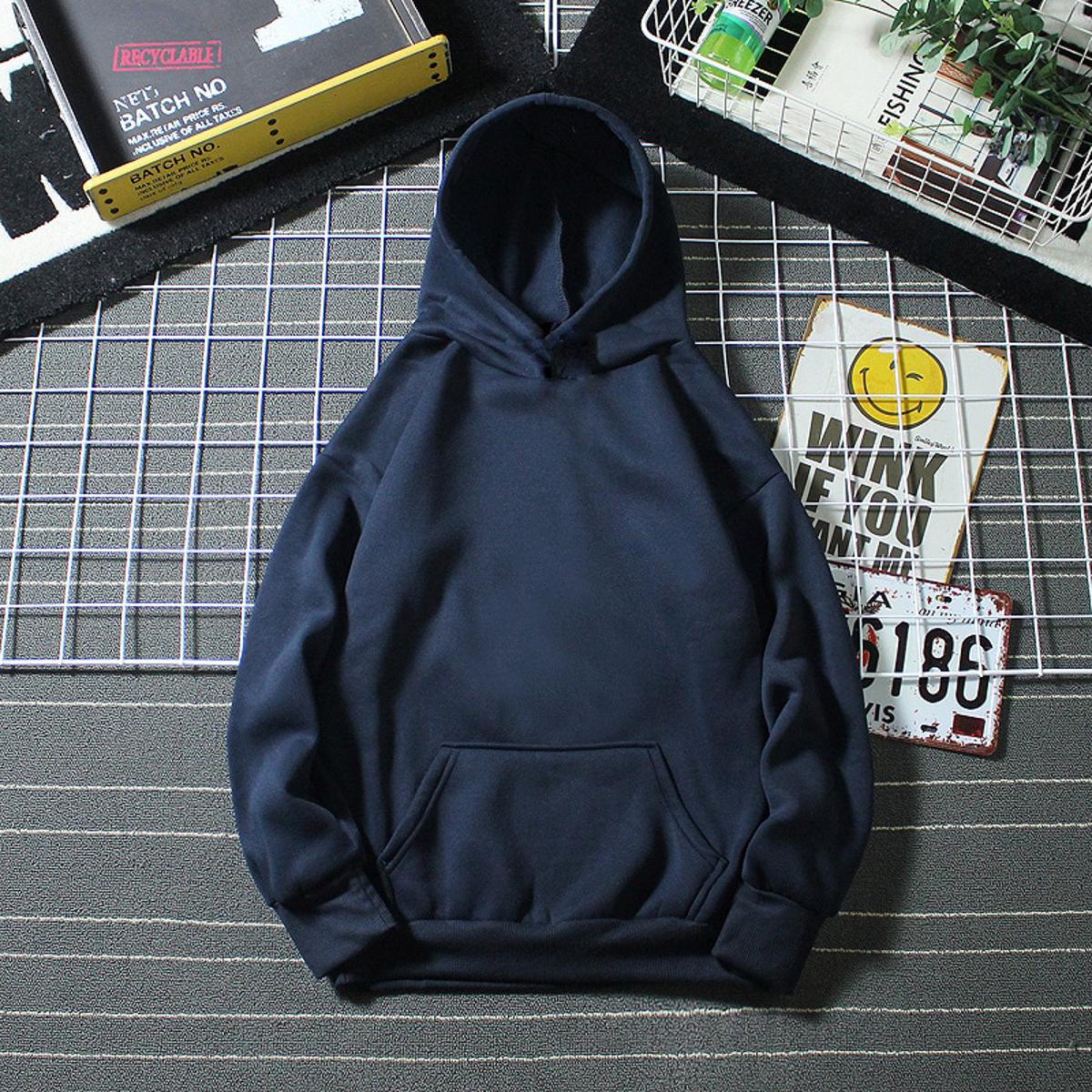 Hooded Sweatshirt Men S-4XL Jumpers Soft Oversized Hoodie Light Plate Long Sleeve Pullover Solid Women Couple Clothes Asian Size