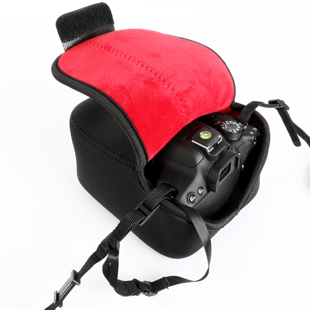 Neoprene Camera Bag Soft Case For Canon EOS 90D 850D 800D 80D 77D 7D 760D 750D 700D 650D 600D 550D 500D 450D 400D 18-55mm Lens. 
