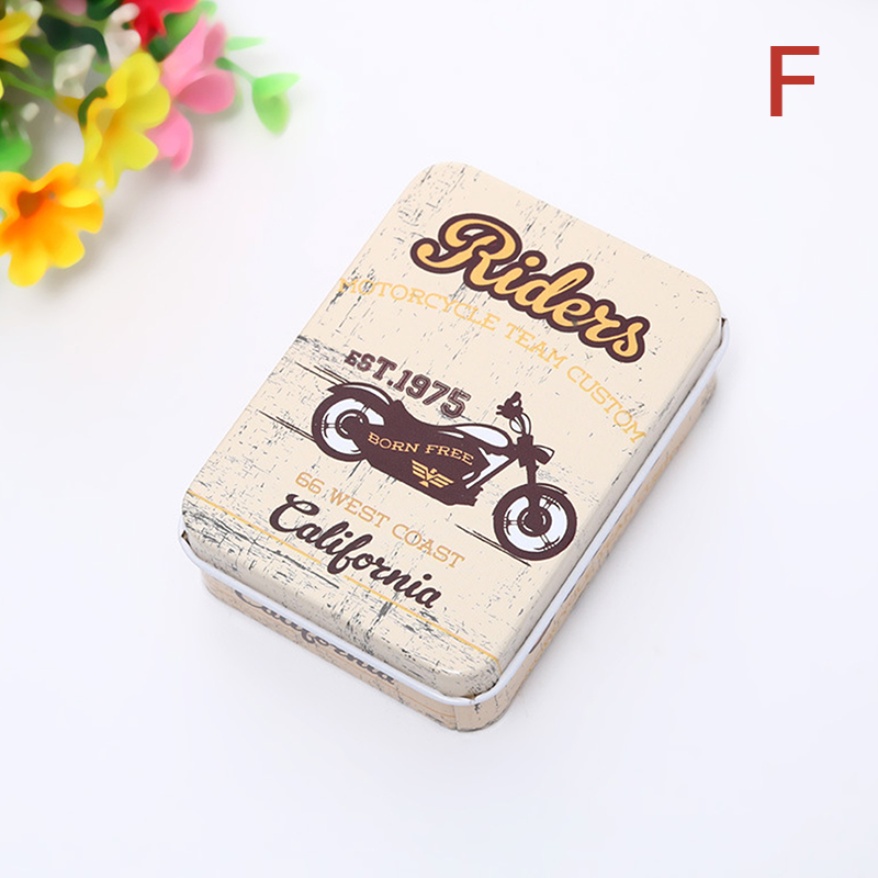 Mini Tin Box With Lid Portable Rectangular Small Storage Container Candy Cases. 