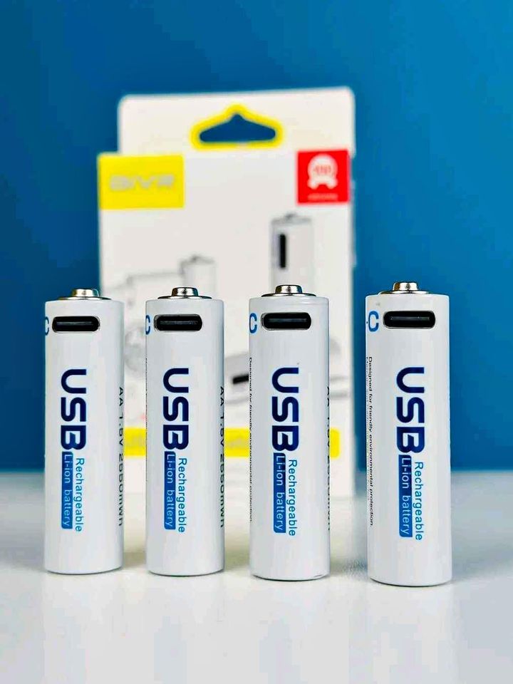 AiVR USB-C Rechargeable Batteries 4pc AA 2550 mWh