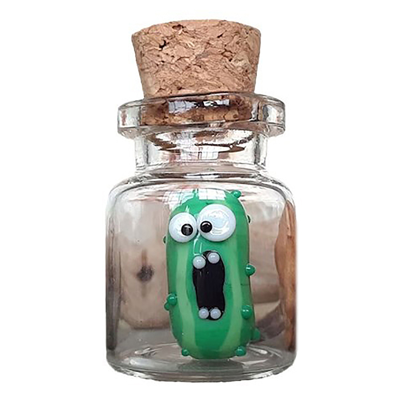 Miniature Glass Screaming Pickle In A Bottle Handmade Jars Of Screaming Pickle Sculpture Cute Tiny Pickle Mini Emotional Support Pickle Ornament For Pickle Lovers Party Home Decoration Fayshow. 