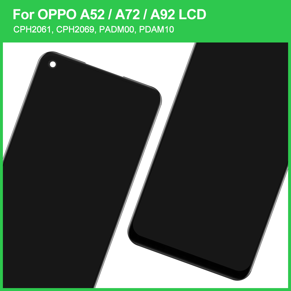 LCD With Frame For OPPO A52 A72 4G A92 CPH2067 Display Touch Screen Digitizer Assembly Replacement Parts. 