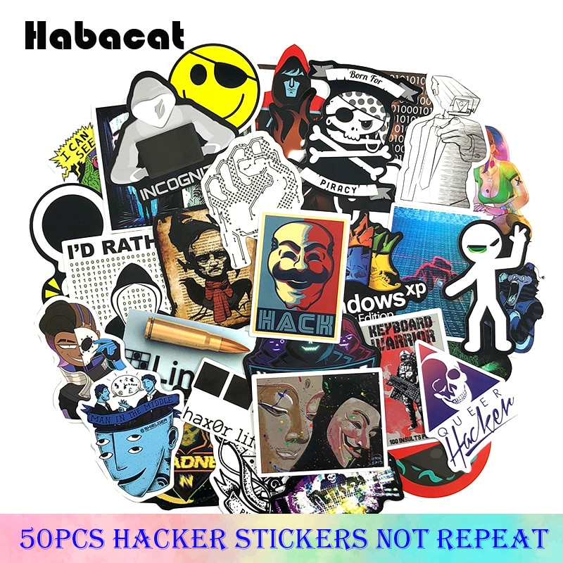 【happy one】72Pcs/Pack Programming Stickers Hacker Java C++  For Luggage Skateboard Laptop Motorcycle Papeleria Oficina. 