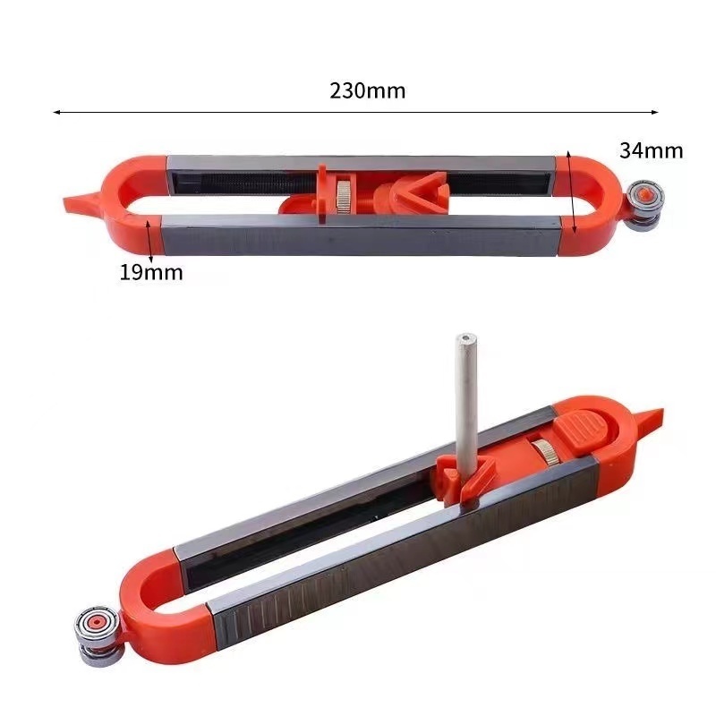 Scribe take shape artifact new contour gauge tile carpentry tool book tile irregular multi-function radian ruler. 