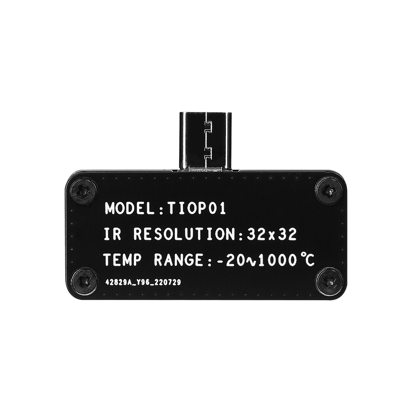 Type-C infrared thermal imager for temperature measurement OTG mobile phone - black. 