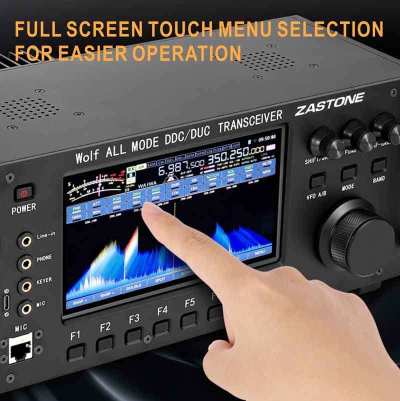 ZASTONE ZT7500 SDR kısa dalga alıcı HF LF 6M VHF UHF DDC DUC tüm mod mobil radyo 100W 0-750MHZ dokunmatik ekran almak. 