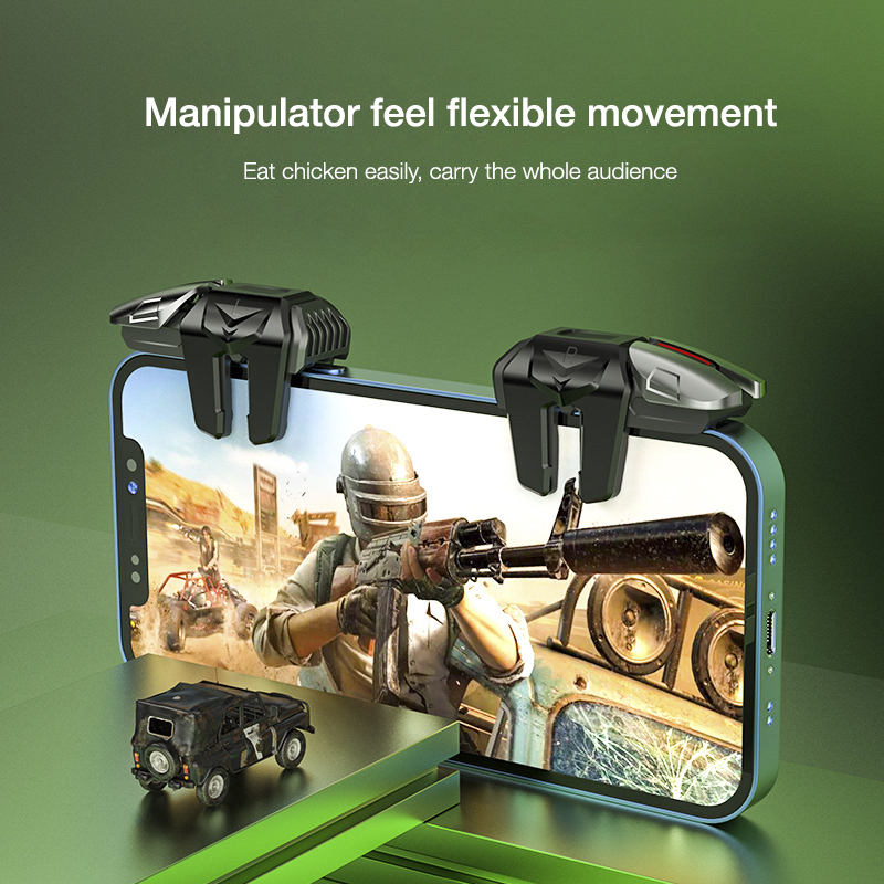 DAMILE G21 Mobile Game Trigger for PUBG Phone Gaming Controller Alloy Gamepad Joystick Aim Shooting L1R1 Key Button. 