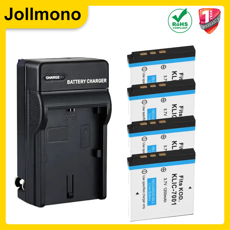 1200mAh KLIC-7001 KLIC7001 K7001 Camera Battery + AC Charger for Kodak V550 V570 V610 V705 M340 M341 M863 M893 IS M1063 M1073