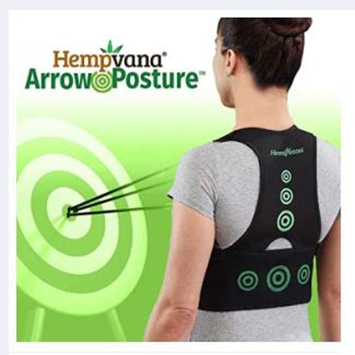 Hempvana Arrow Posture - Fully Adjustable Posture Support & Posture Corrector for Upper Body - Helps Correct Slouching, Text Neck and Hunching Over. 