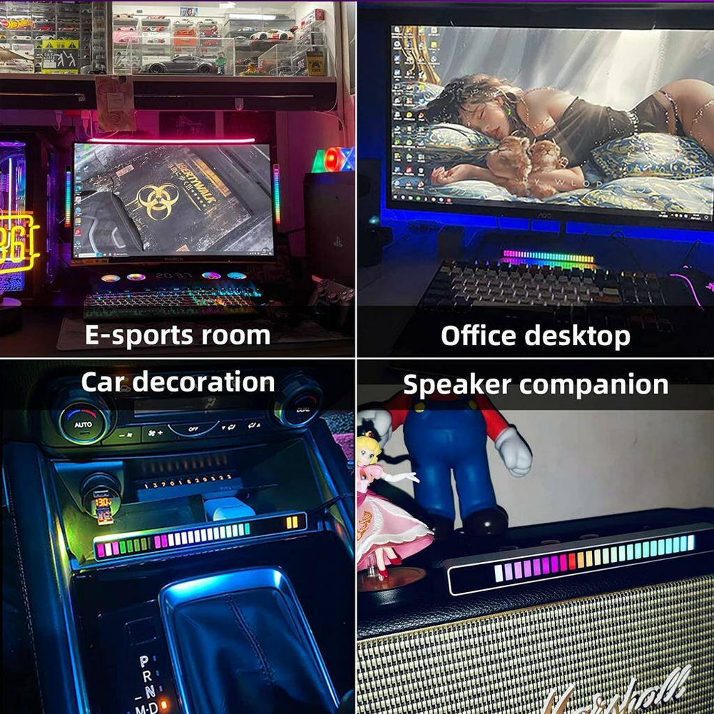 RGB Light Bar RO-9 Sound Reactive LED Spectrum Equalizer Dancing RGB Sound bar Music Light For Gaming PC or Home Decoration. 
