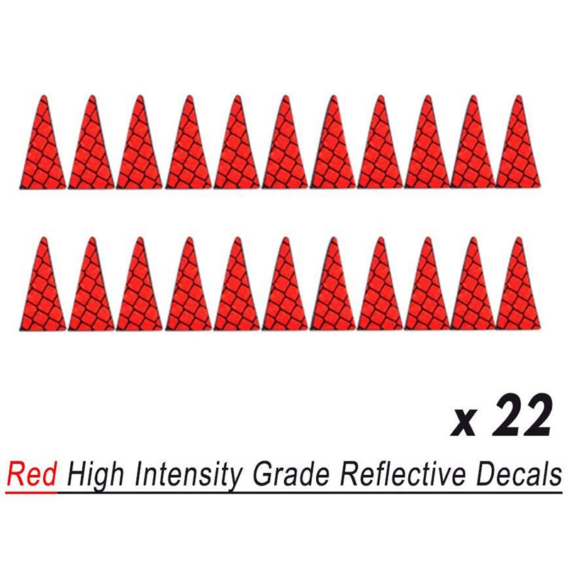 Reflective Motorcycle Helmet Mohawk Spikes Rubber Saw with Red Helmet Decals(Helmet Not Included). 