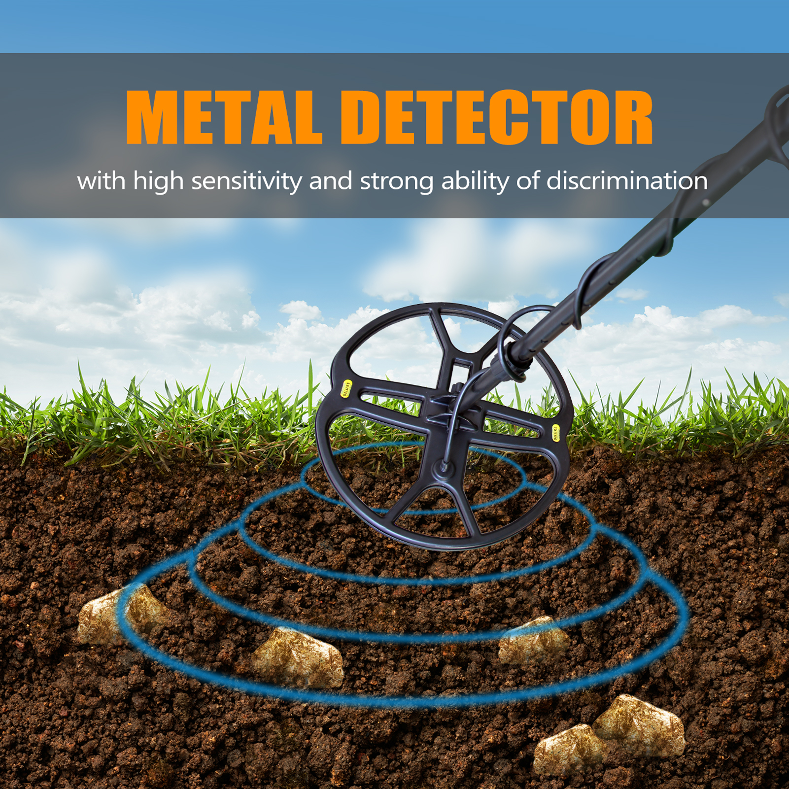 TIANXUN TX-950 Dis-cover Pro LCD Display Screen Handheld Me-tal Detector Easy Installation High Sensitivity High Accuracy Me-tal Detecting Tool Jewe-lry Treasure Underground G-old-Me-tal Finder Pinpointer for Adults and Kids. 