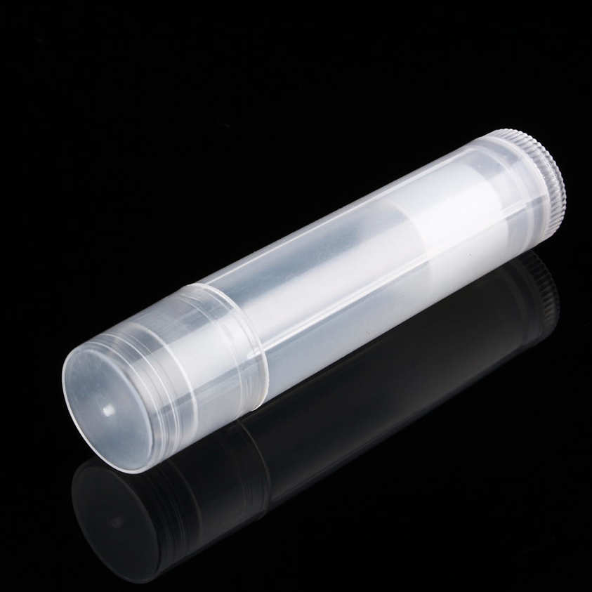 100PCS 5ml Clear White Black Empty LIP BALM Tubes Containers Lipstick + Caps BO. 