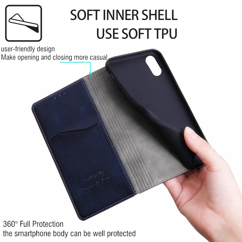 Book Case For Etui Xiaomi Poco F5 Pro X5 X3 NFC X4 M3 M4 M5 M5s M6 F3 F4 F1 F2 Pro GT C40 C50 C51 C55 C65 5G Global Phone Cover. 