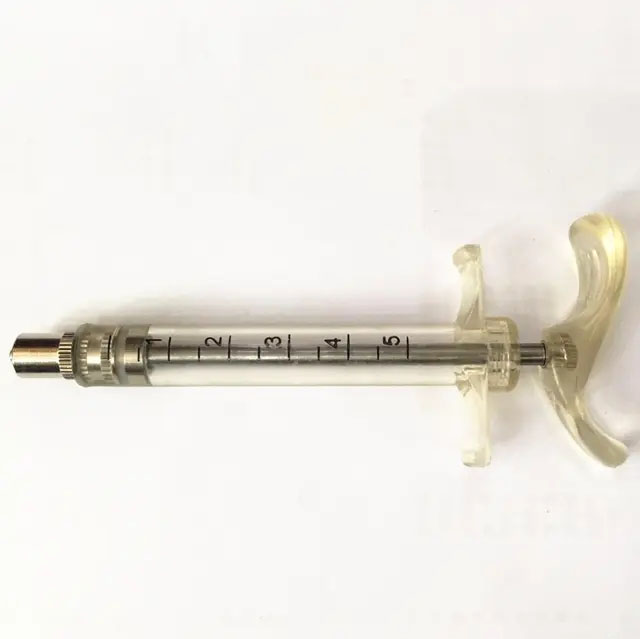 Veterinary injection syringe TPX material 5ml