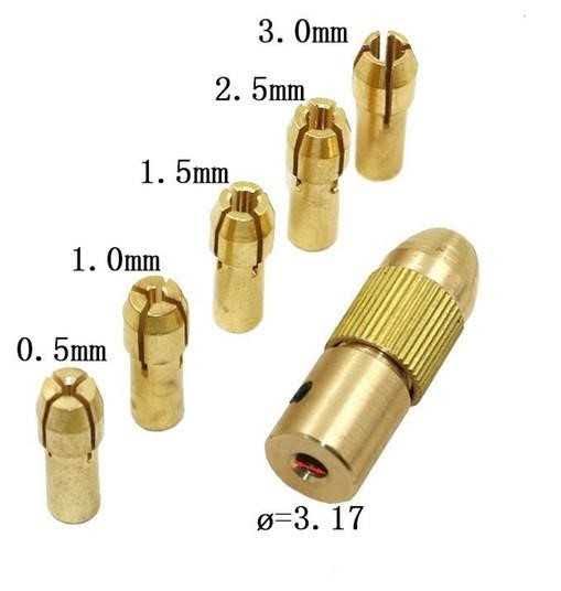 Drill Chuck Set for DIY Mini Drill Machine DIY Drill Machine Parts using 12V DC Motor 3.17mm & 5mm Variant. 
