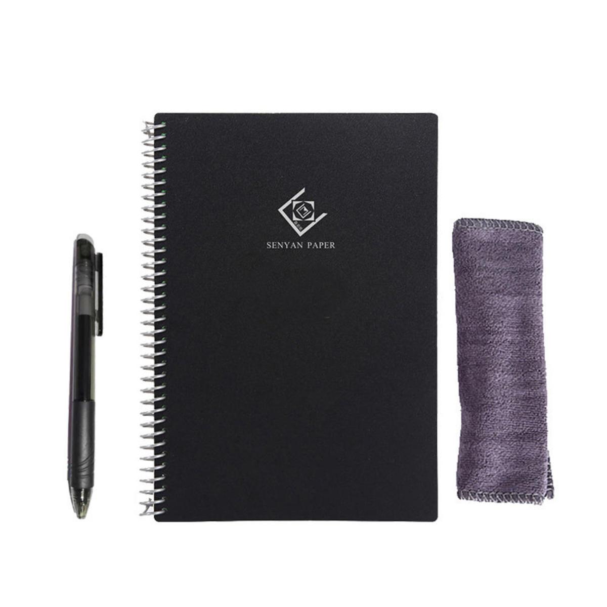 A5 Smart Notebook With Pen&Cloth Reusable Notebook Erasable Microwave Heating Waterproof Notepad Spiral Note Book for School