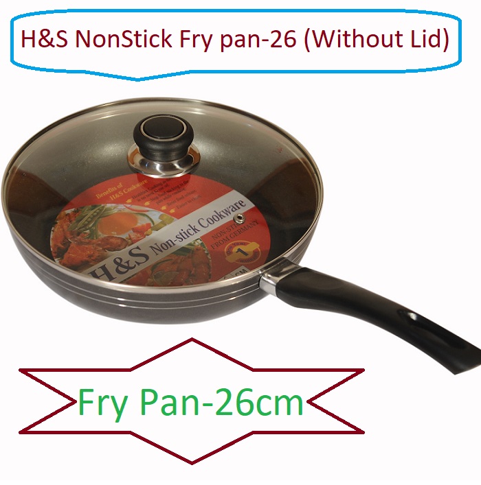Fry Pan/H&S NonStick Fry pan-26 (With Lid). 