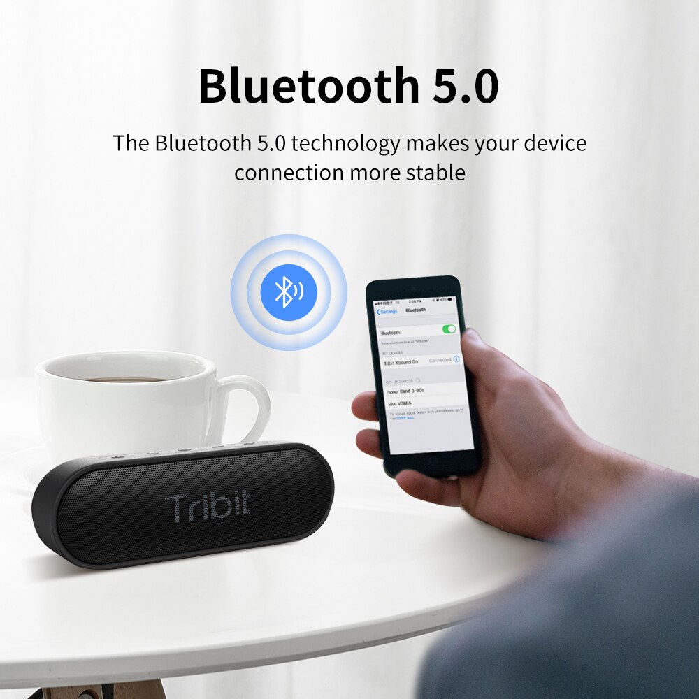 Tribit XSound Go Portable Bluetooth Speaker IPX7 Waterproof Better Bass 24-Hour Playtime For Party Camping Speakers Type-C AUX. 