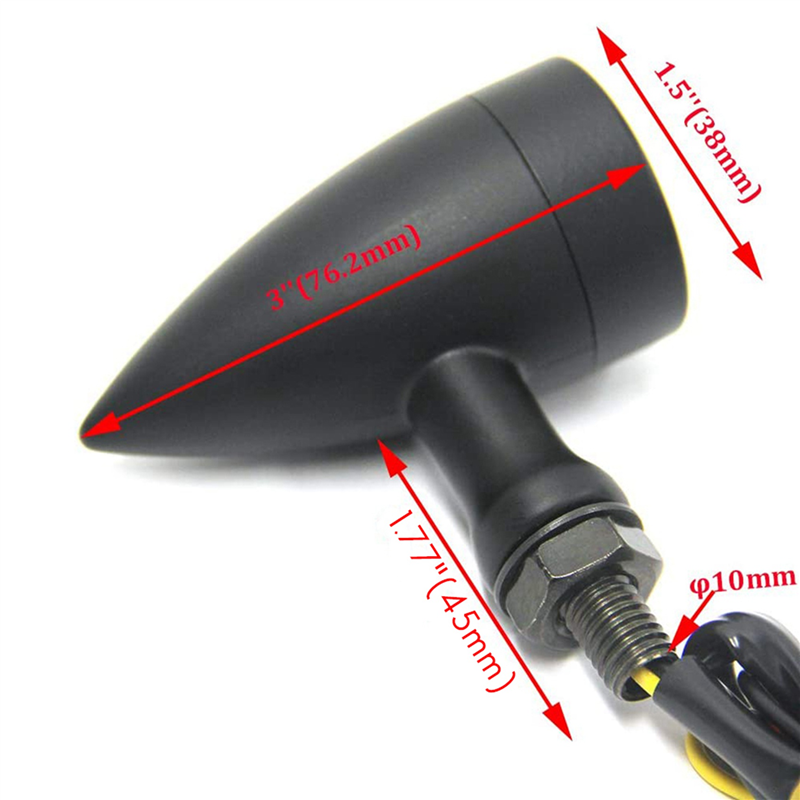 1Pair Retro Turn Signal Light LED for Cafe Racer Chrome. 