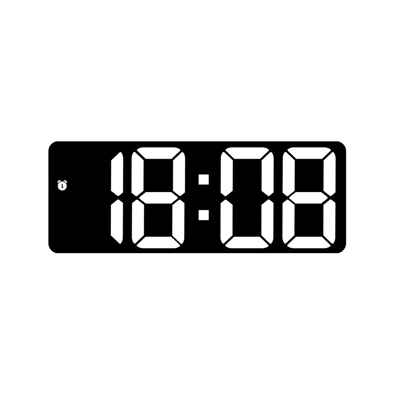 Color creative multi-function electronic clock simple large screen clock alarm clock student clock a variety of mirror 0712. 
