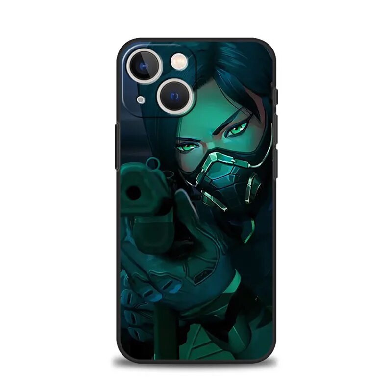 Valorant Game Character Art Phone Case For Apple iPhone 15 14 13 11 12 Pro Max XR X 8 7 Plus XS 13mini SE Cover. 
