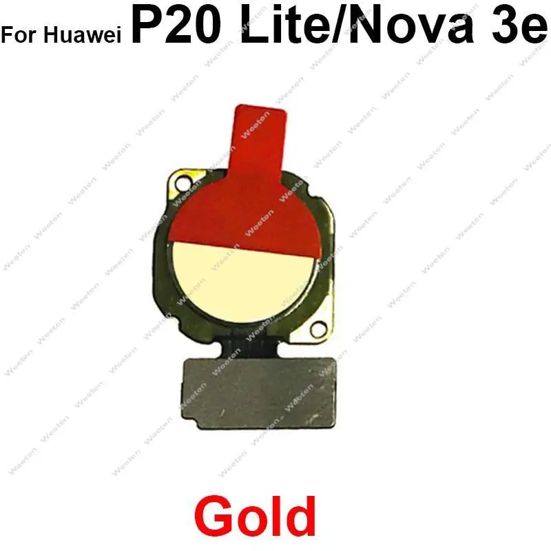 Home Button Fingerprint Sensor For Huawei P20 Lite Nova 3e Return Home Key Sensor Scanner Touch Connecting Flex Cable. 