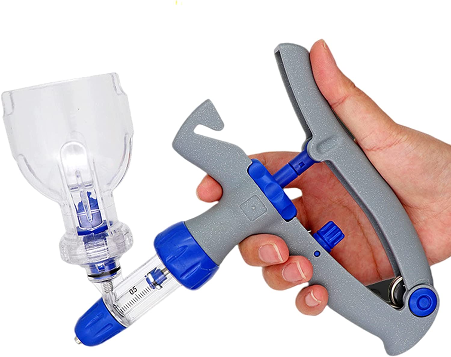 Automatic Continuous Injection Vaccination Syringe Livestock Vaccine Gun 0.5 to 5ml Adjustable Best For Chicken Duck Pig Cow Sheep Cattle. 