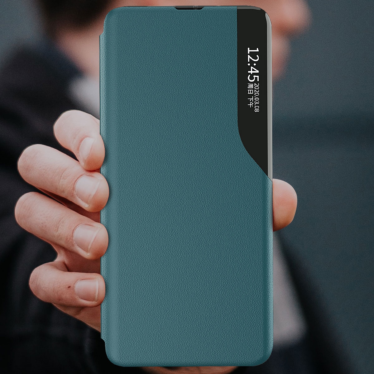 For Xiaomi Redmi Note 9 Pro Smart View Window Flip Stand Cover PU Leather Protective Case. 