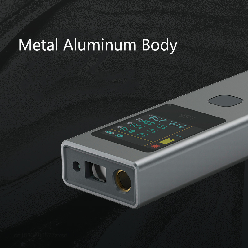 Xiaomi duka atuman ls6 laser rangefinder 40m handheld distance angle meter measuring tool rechargeable digital measuring ruler. 