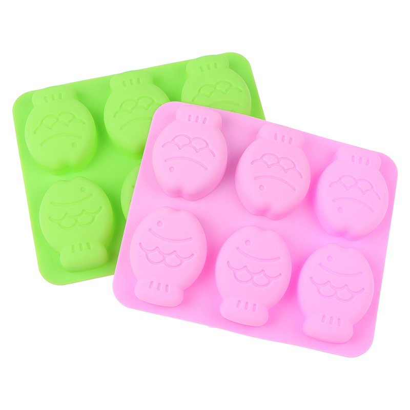 Fish Shape Fondant Cake Silicone Mold Handmade Soap Mold. 