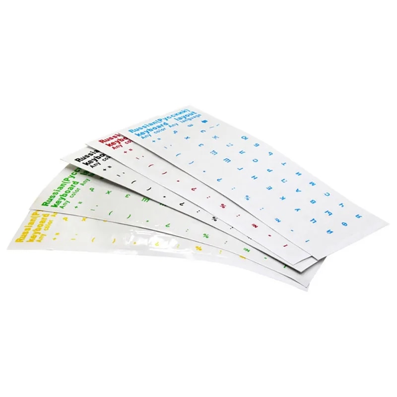 【3C VictoryEagle】Russian Keyboard Stickers For Mac Book Laptop Keyboard Computer Letter Layout Covers Film Russian. 