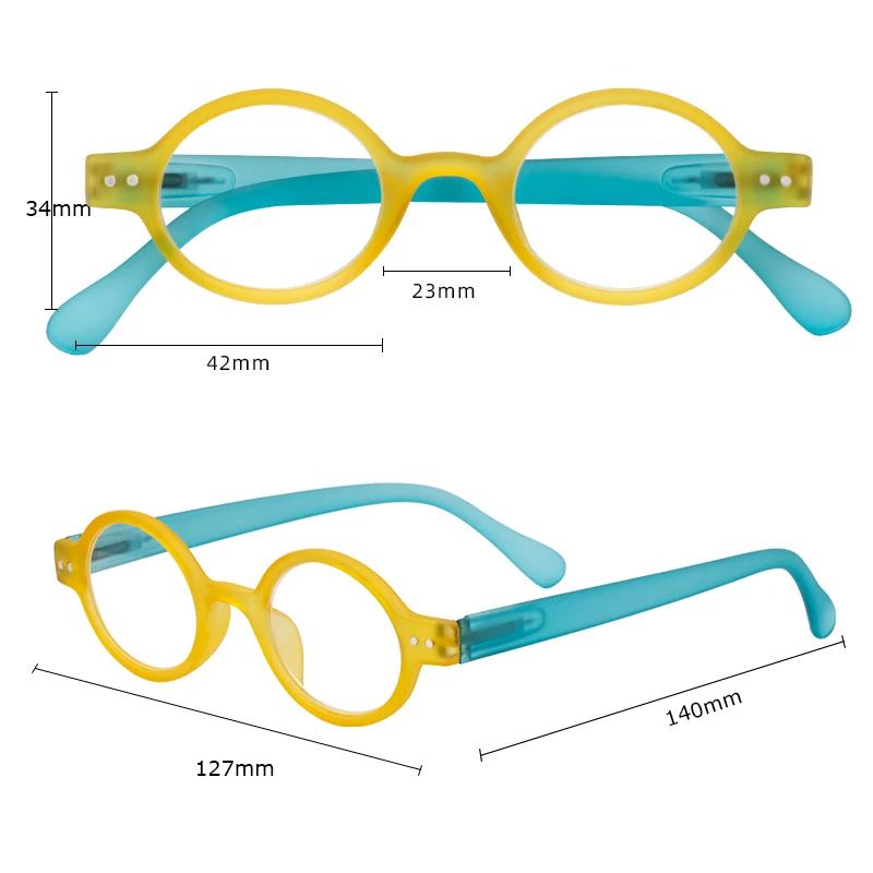 Meeshow stylish reading glasses New Glazed Ice women's Reader blue light blocking French presbyopia round retro Eyeglasses 1730. 