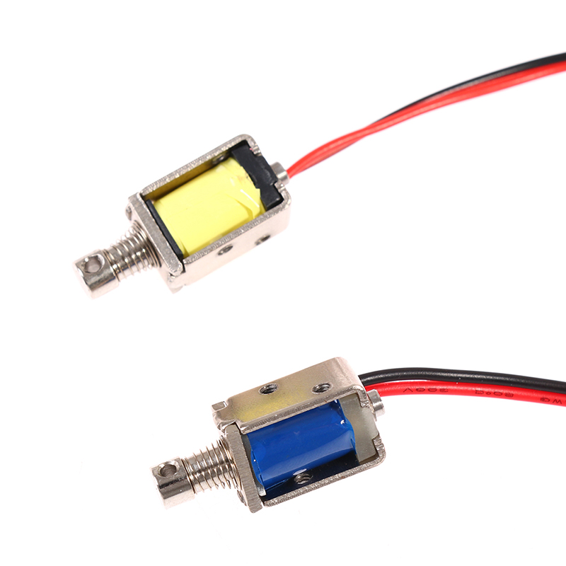DC 3V 5V 6V 9V 12V Push-Pull Solenoid Through Type Electromagnet Stroke 4mm Conbo. 