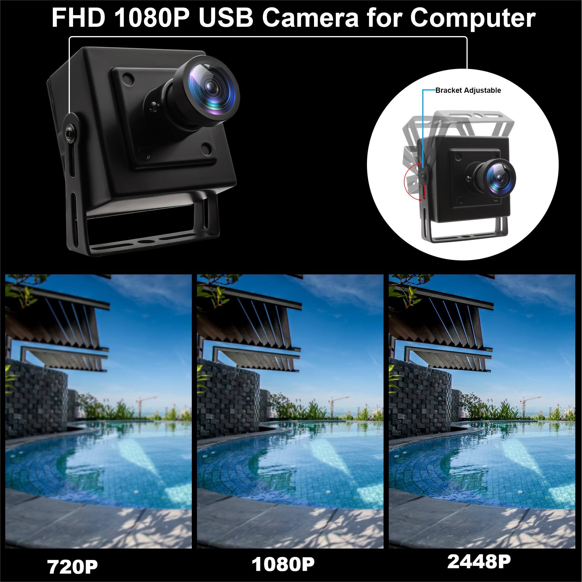 ELP Mini Webcam 8 Megapixels High Resolution IMX179 Fixed Focus M12 lens Camera 8MP USB 2.0 UVC Web Camera for PC laptop tablet. 
