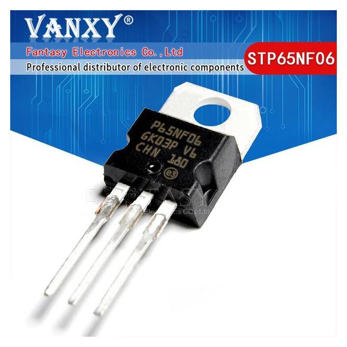 Medium Quality STP65NF06 P65NF06 MOSFET 65N06 Power MOSFET 60A 60V 110W N-Channel TO-220 3 Pin Leads 65NF06 MOSFET Transistor Power MOS Field Effect Transistor. 