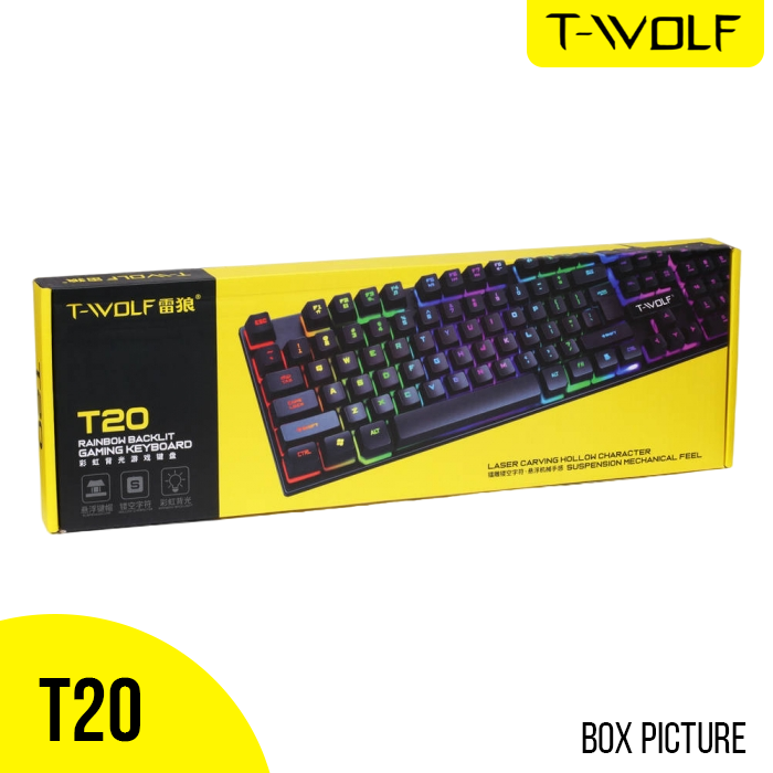 Gaming Keyboard Price In Bangladesh TWolf T20 RGB Lighting Backlit Keyboard. 