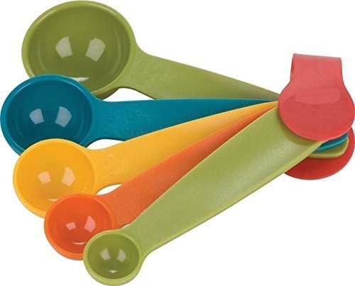 Plastic Measuring Cup And Spoon Set Of 10-Piece (Colorful) - Weight Machine. 