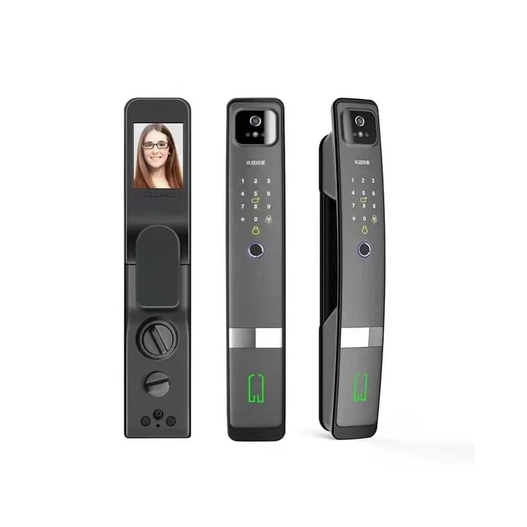 3D facial recognition Automatic Tuya App Smart Door Lock with Camera. 