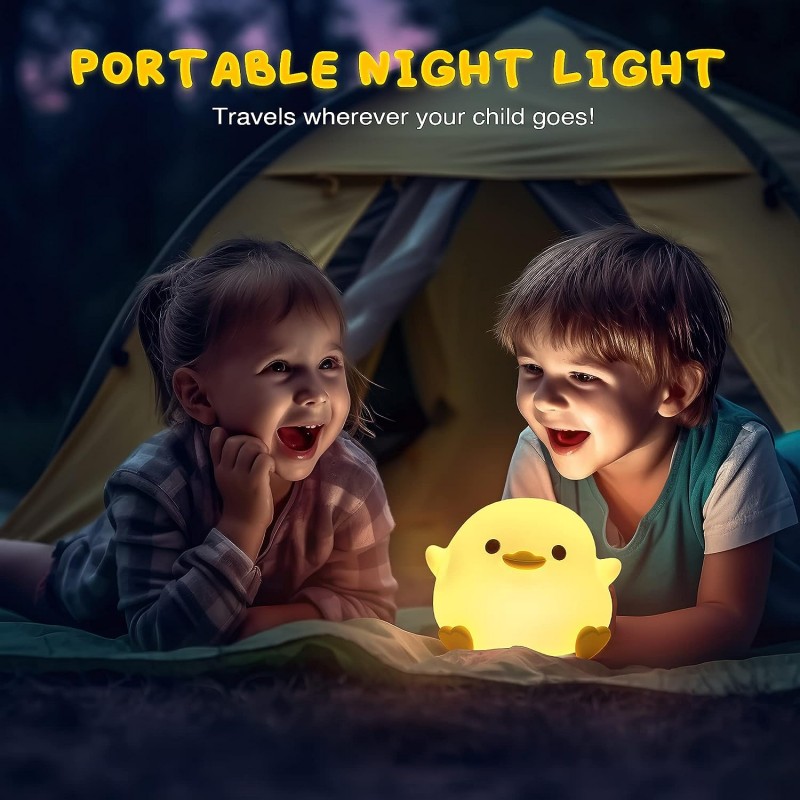 Led Night Light For Children DoDo Duck Nightlight with 20 Minutes Timer Touch for Bedrooms Living Room Rechargeable Desk Lamp. 